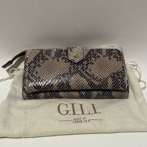GILI Got It Love It Vintage Snake Skin Wallet Purse NEW